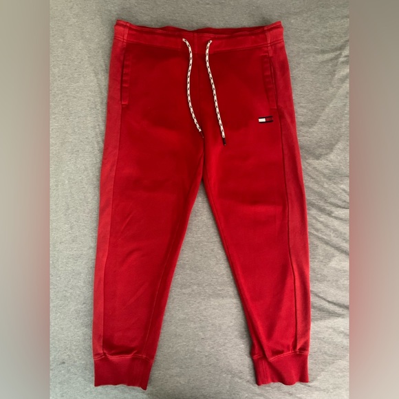 Tommy Hilfiger Other - Tommy Hilfiger Sweatpants, Size Large, Red
